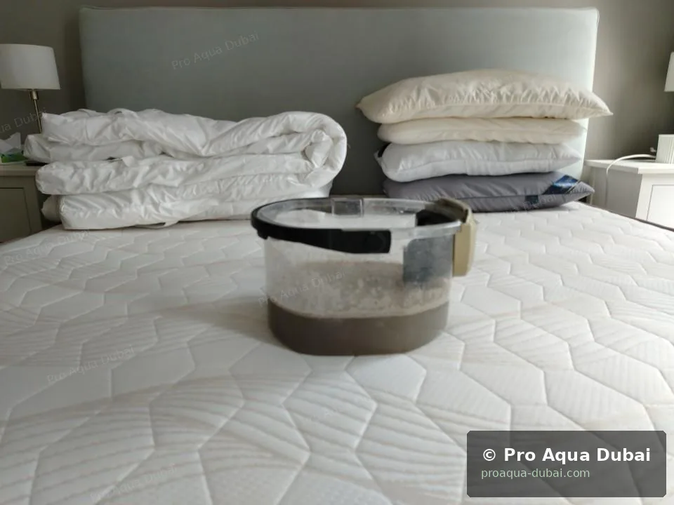 Mattress after Pro Aqua deep cleaning — sanitized and fresh Dubai 2025