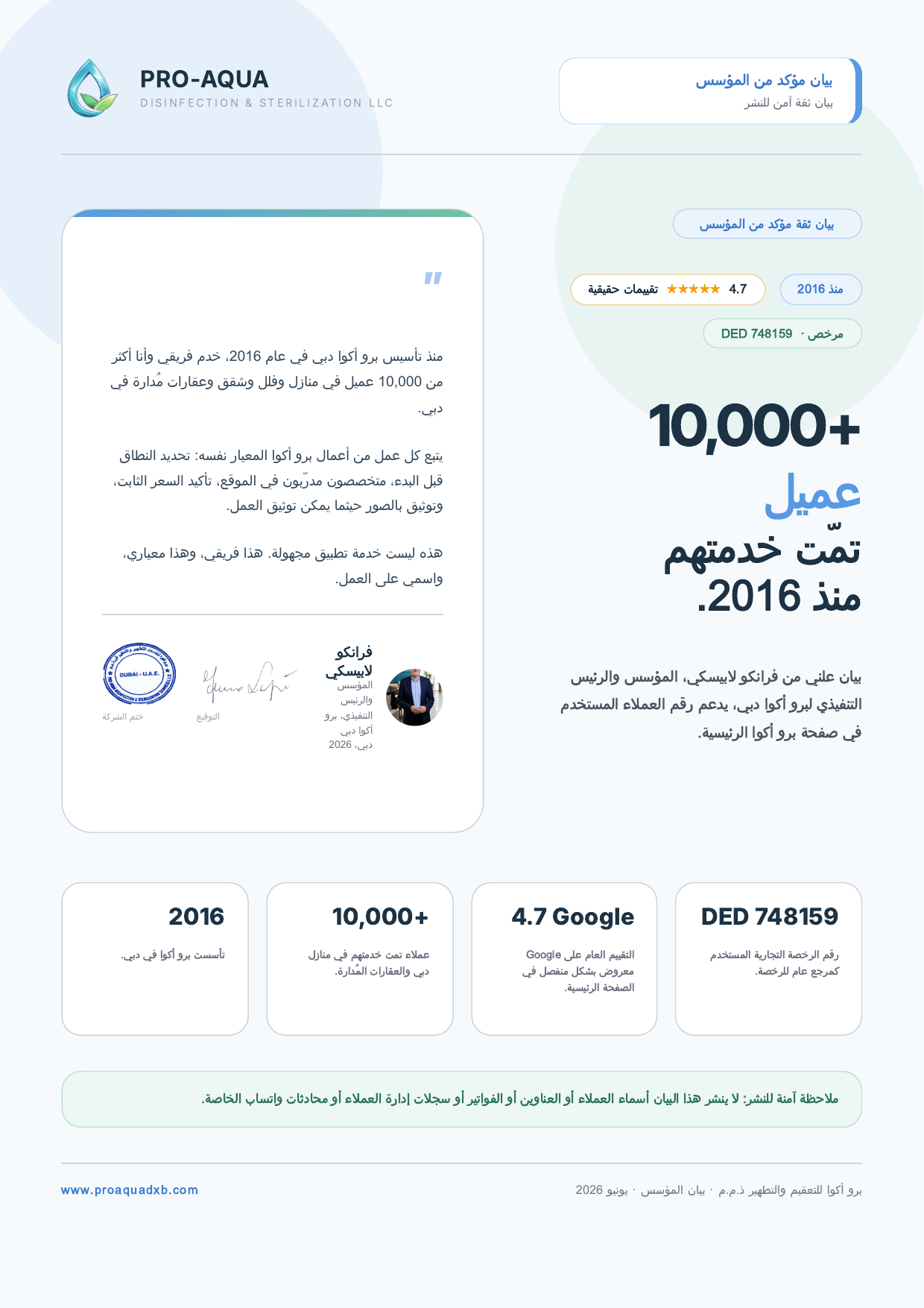 معاينة كاملة لملف بيان فرانكو المؤسس PDF
