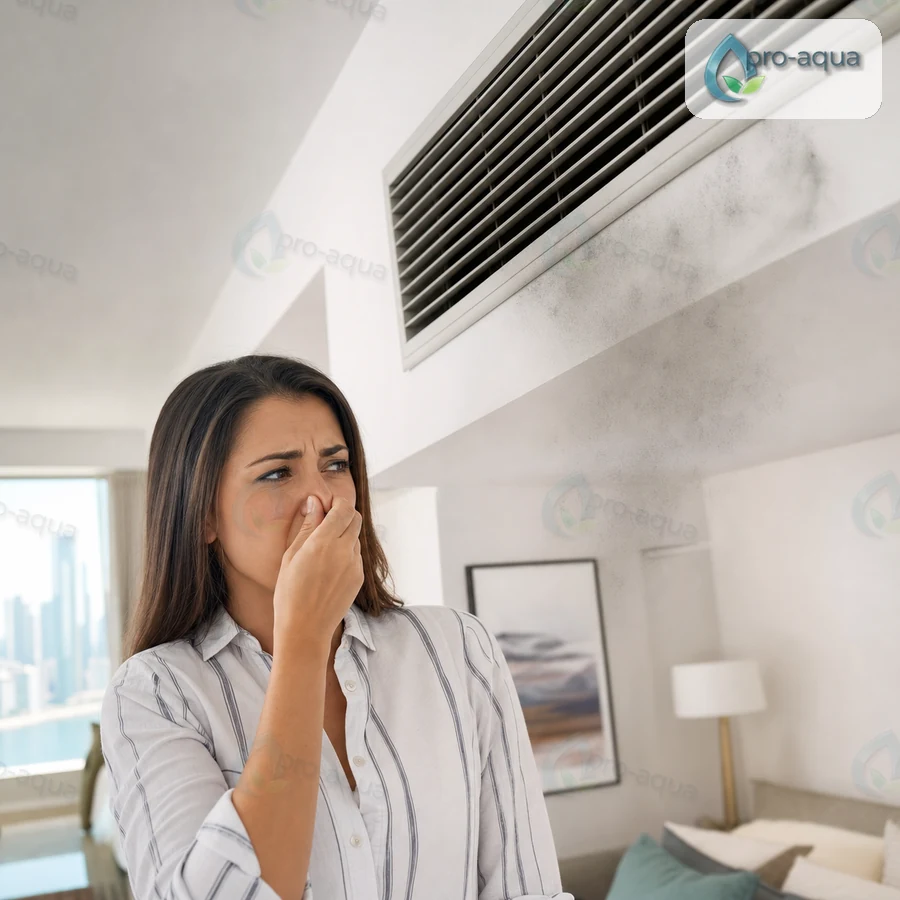 AC duct contamination that can cause bad smell from vents