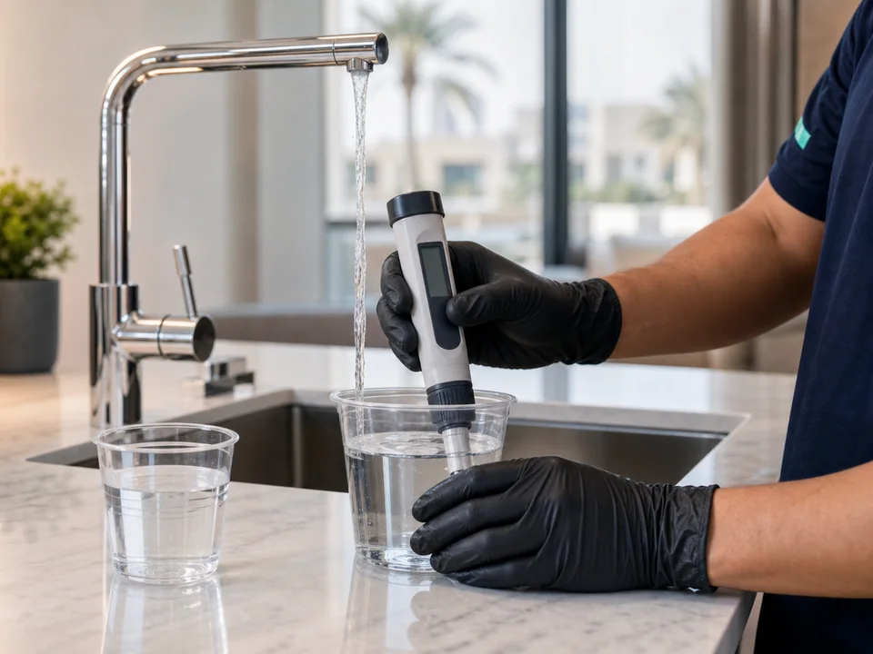 Illustrative TDS and conductivity field screen at a household tap